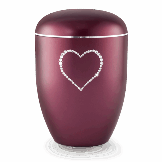 Urne Crystal vinrød